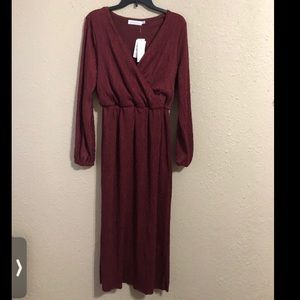 Velvet wrap dress